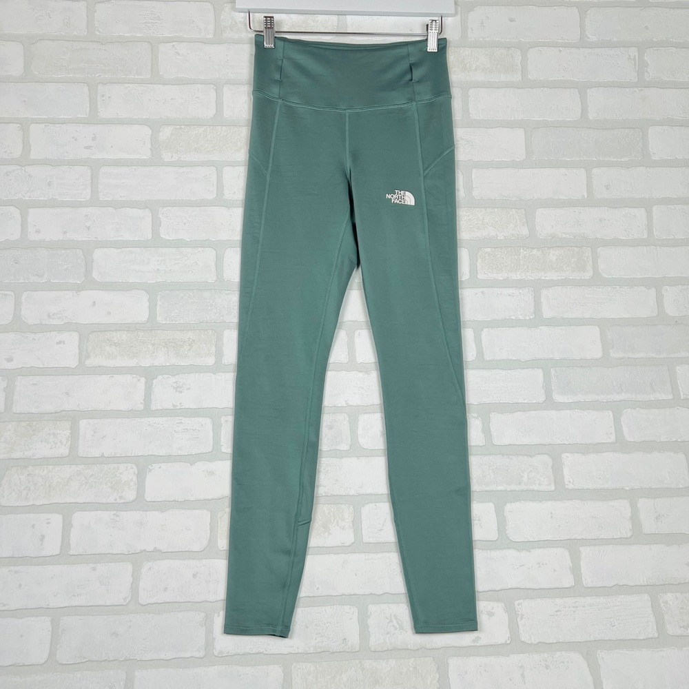 The North Face Womens High Rise Pocket Leggings Teal Green Athletic Tights Med